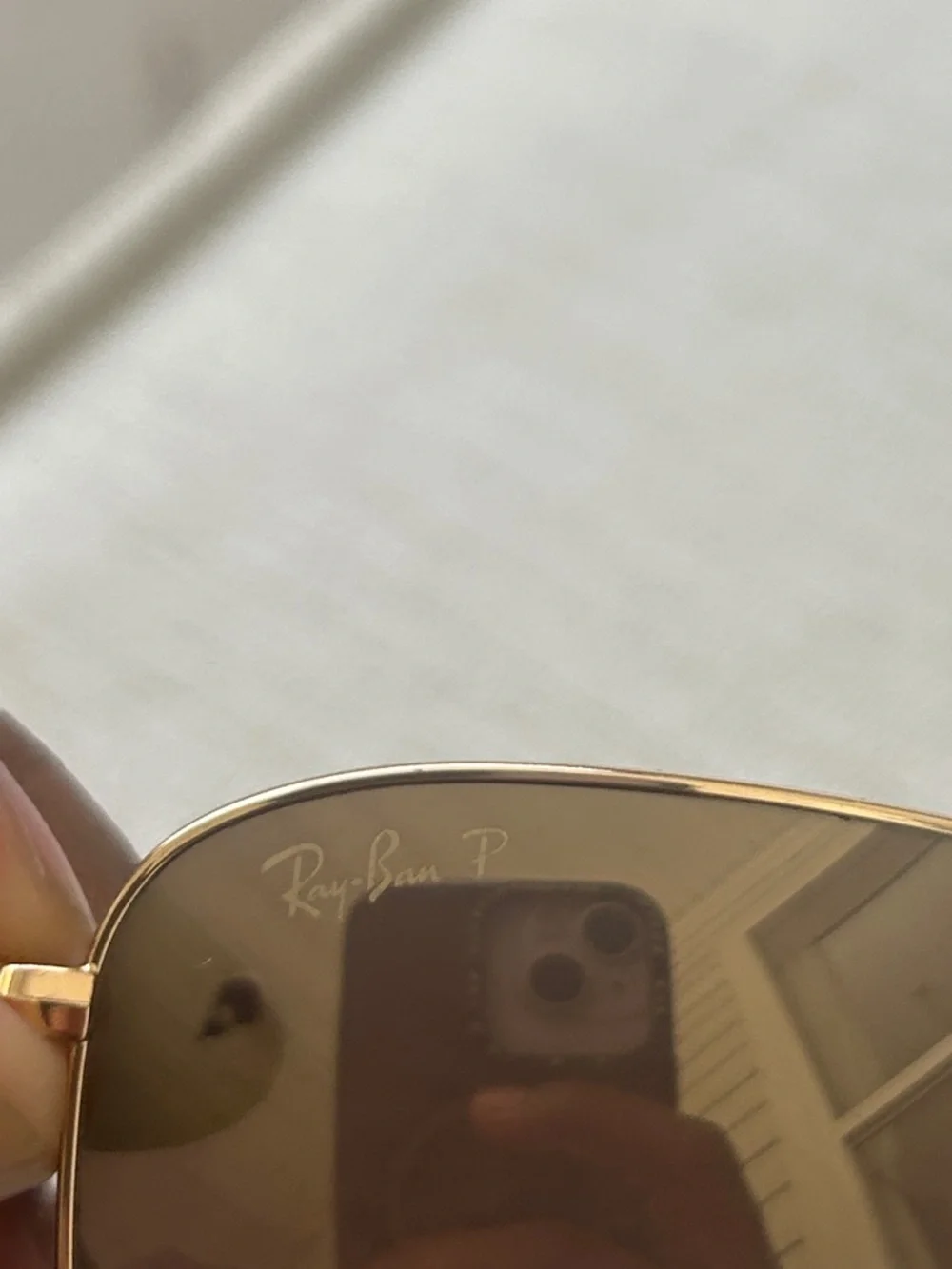 Ray-Ban Unisex RB3543 Chromance Aviator sunglasses in a gold metal frame